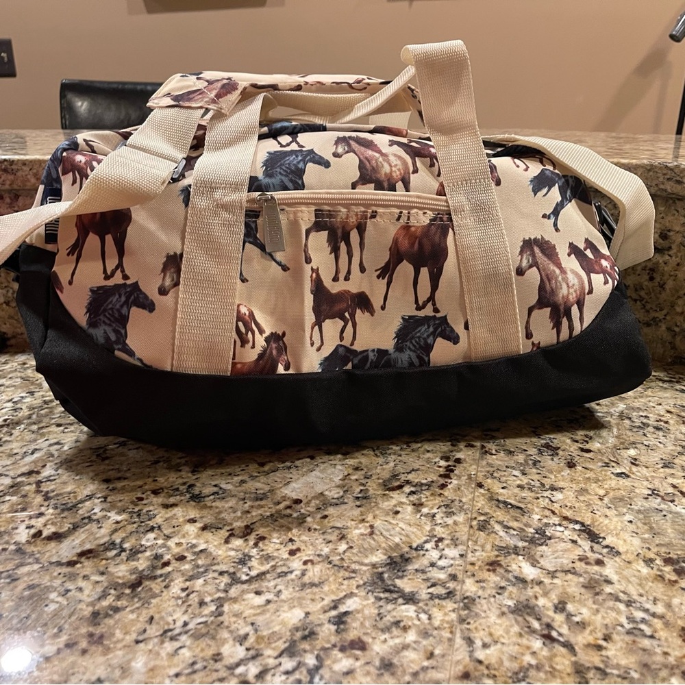 Horse Print Duffel Bag with straps 🐴